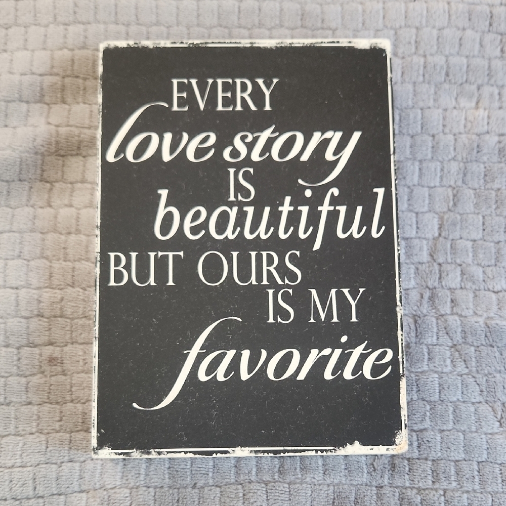 Black and White Decorative Sign